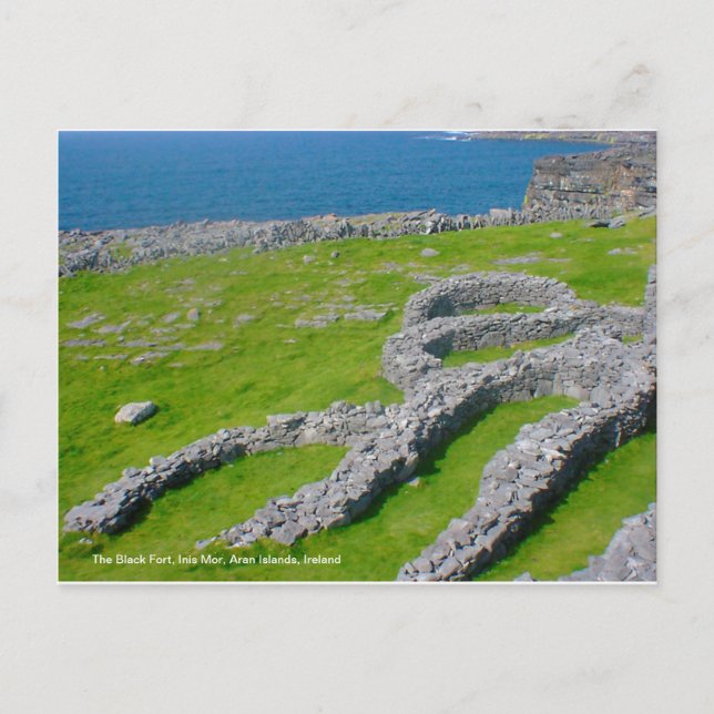 The Black Fort, Inis Mor, Aran Islands, Ireland Postcard (Front)