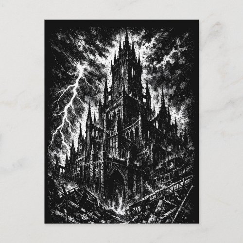 The Black Fortress by BurnsInHell Postcard