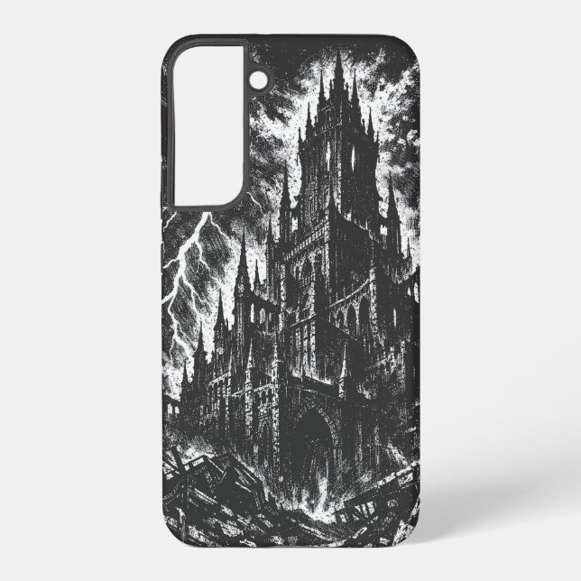 The Black Fortress by BurnsInHell Samsung Galaxy Case (Back)
