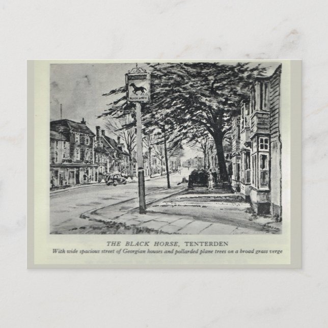 The Black Horse Inn, Tenterden Postcard (Front)
