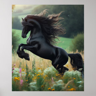 The Black Horse Wall Poster