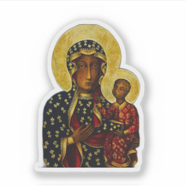 The Black Madonna of Czestochowa Sticker (Front)