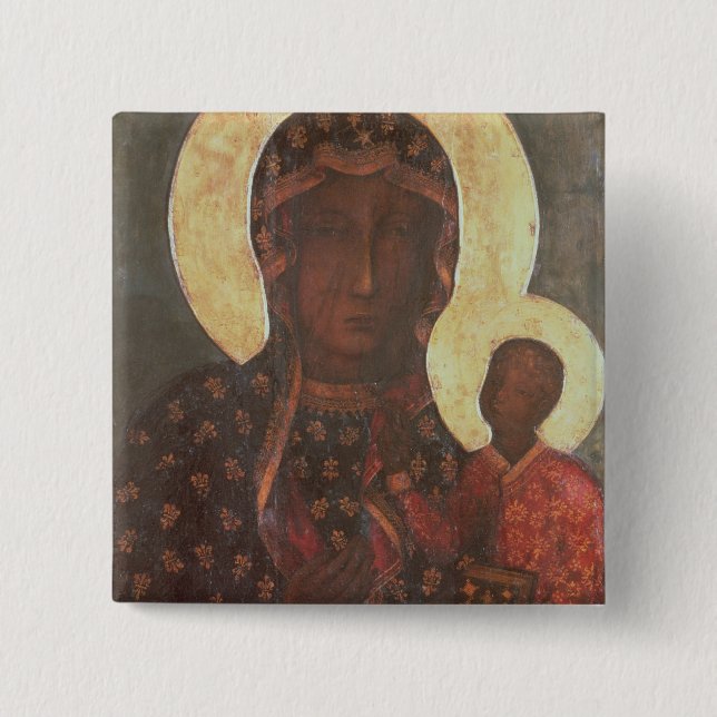 The Black Madonna of Jasna Gora Pinback Button (Front)