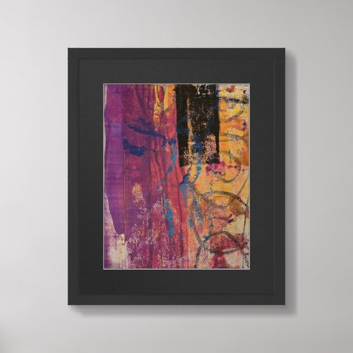 The Black Mark A Gel Print Abstract