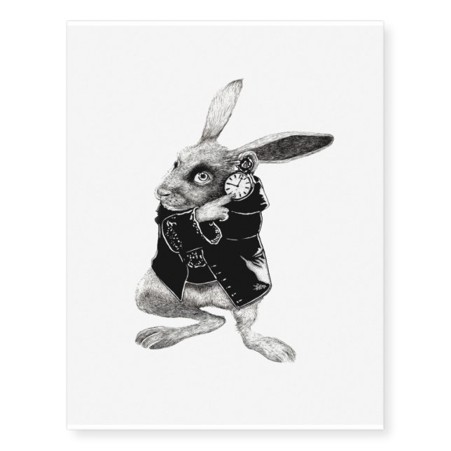 The Black Rabbit Watch Temporary Tattoos (Front)
