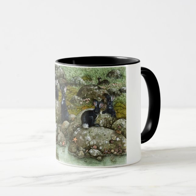 The Black Rabbits of Hy-Brasil Mug (Front Right)
