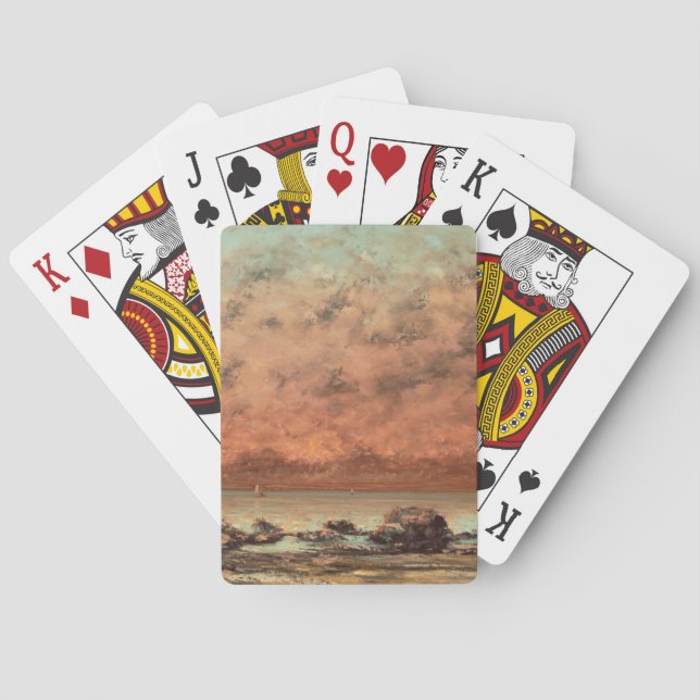 The Black Rocks at Trouville, 1865- 66 Poker Cards (Back)