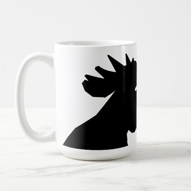 The Black Rooster Mug (Left)