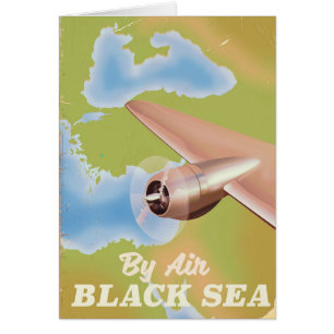 The black sea travel poster cards