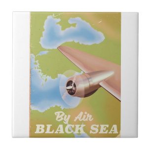 The black sea travel poster tile