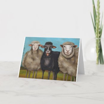 The Black Sheep Holiday Card by paintingmaniac at Zazzle