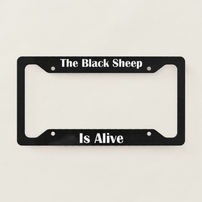The Black Sheep Is Alive  License Plate Frame (Front)