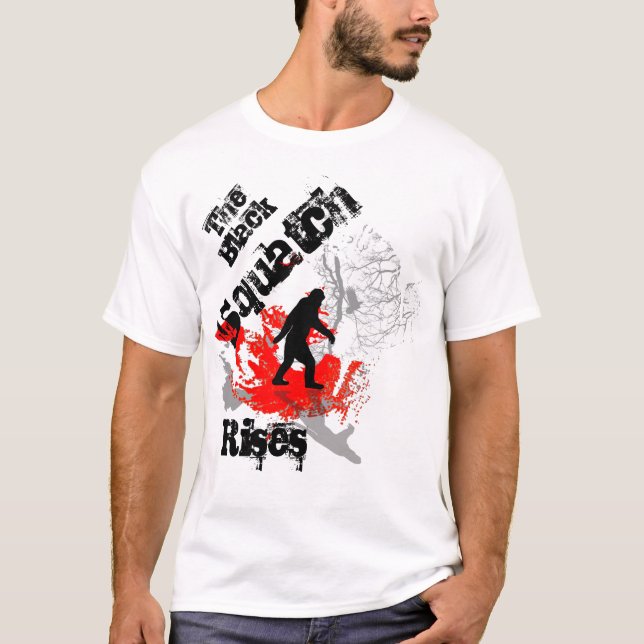 The Black Squatch Rises T-Shirt (Front)
