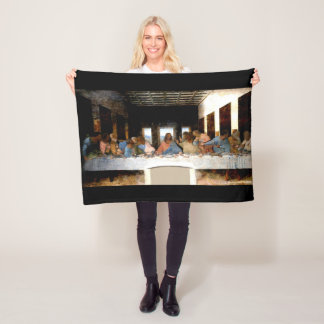 "The Black Supper by Da Vinci" Fleece Blanket