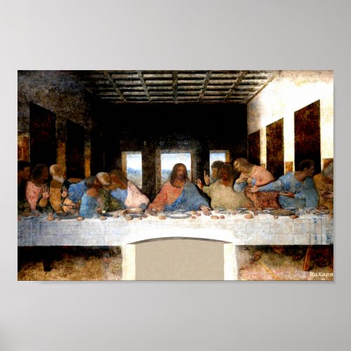 The Black Supper by Da Vinci Poster