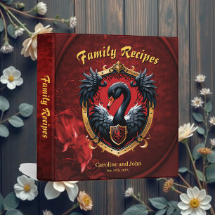 The Black Swan  a symbol of elegance and power.  3 Ring Binder