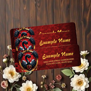The Black Swan  a symbol of elegance and power.  Label