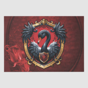 The Black Swan a symbol of elegance and power. Tissue Paper