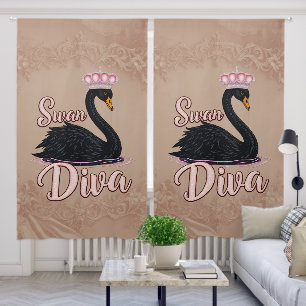 The black swan, queen of the water. blackout curtains