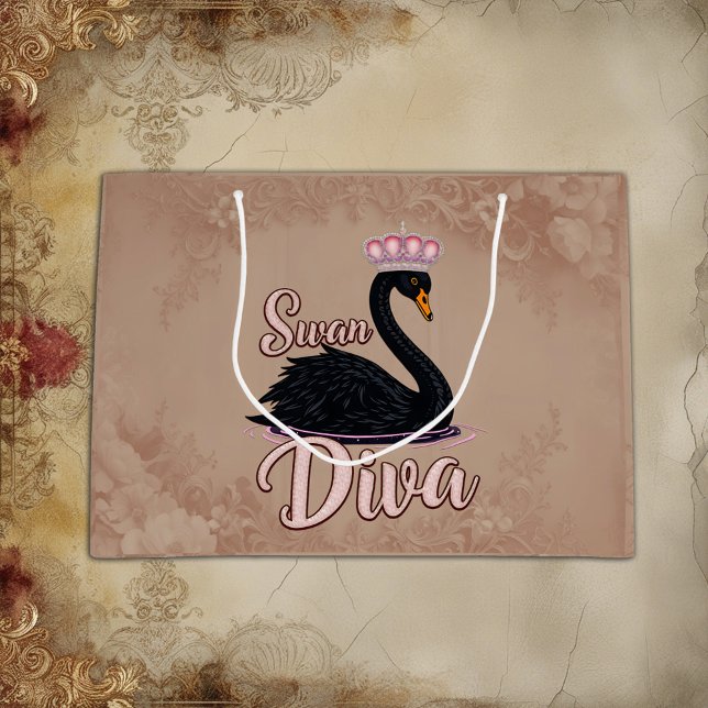 The black swan, queen of the water.  large gift bag (Creator Uploaded)