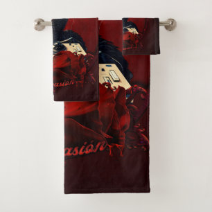 The black swan, symbolizing creativity bath towel set