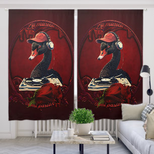 The black swan, symbolizing creativity  blackout curtains