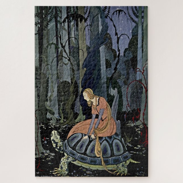 “The Black Tortoise” by Virginia Frances Sterrett Jigsaw Puzzle (Vertical)