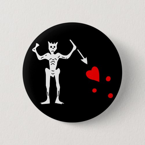 The Blackbeard Authentic Flag Pinback Button