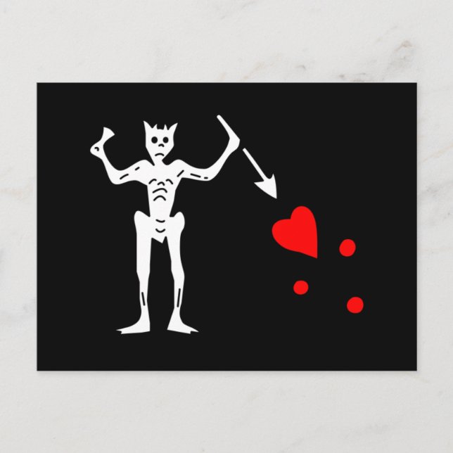 The Blackbeard Authentic Flag Postcard (Front)