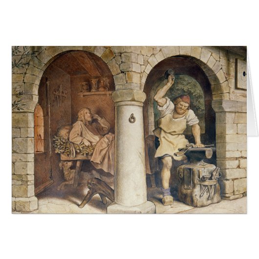 The Blacksmith of Ruhla, c.1854 Cards (Front Horizontal)
