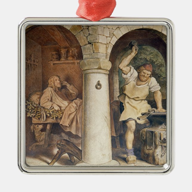 The Blacksmith of Ruhla, c.1854 Metal Ornament (Front)