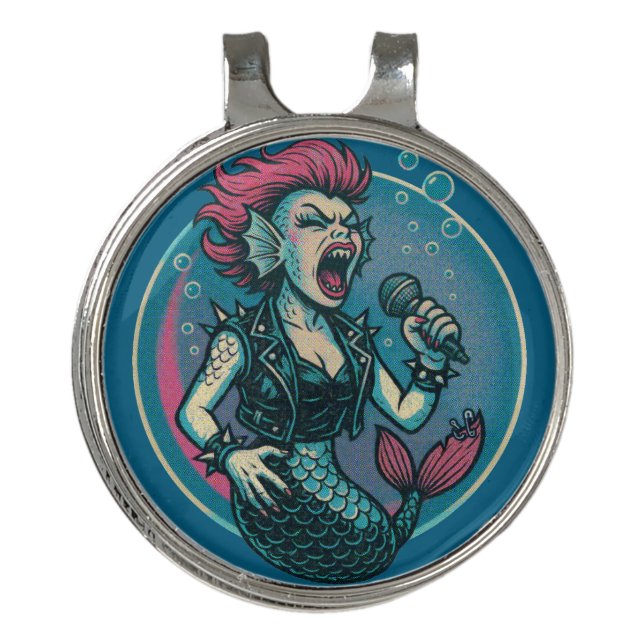 the Blaring Siren Golf Hat Clip (Front)
