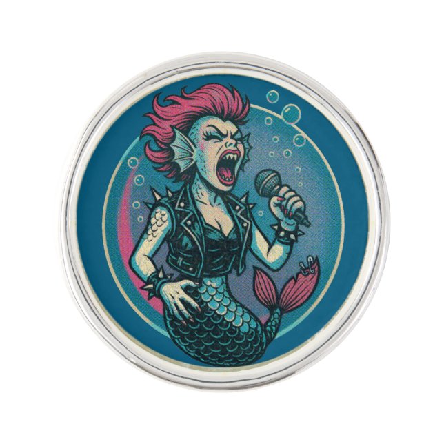 the Blaring Siren Lapel Pin (Front)