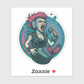 the Blaring Vinyl Siren Sticker