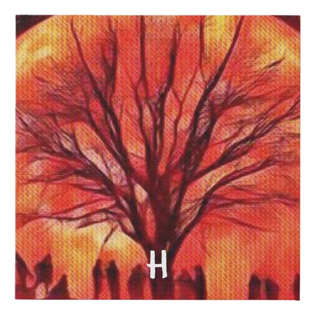 The Blazing Moon Faux Canvas Print (Front)