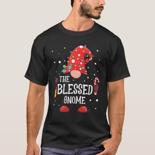 The Blessed Gnome Matching Family Christmas Gnome T_Shirt