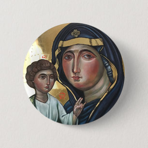 The Blessed Mother of God Button