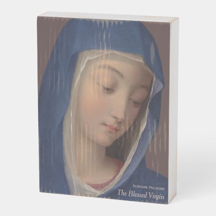 The blessed virgin by Scipione Pulzone CC0597 Wooden Box Sign