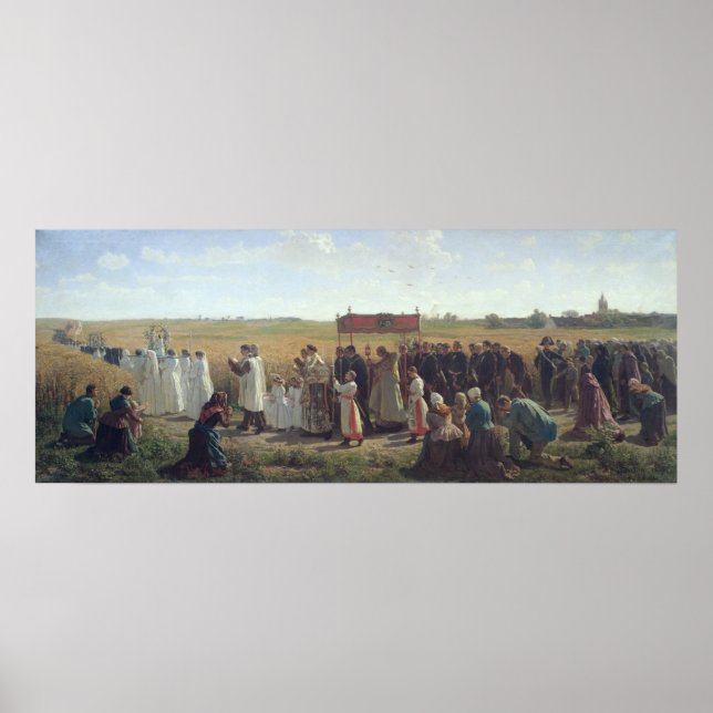 The Blessing of the Wheat in the Artois, 1857 Poster (Front)