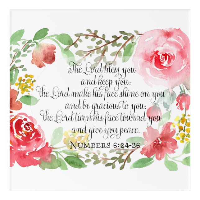 The blessing | Scripture Art | Numbers 6:24-26 (Front)
