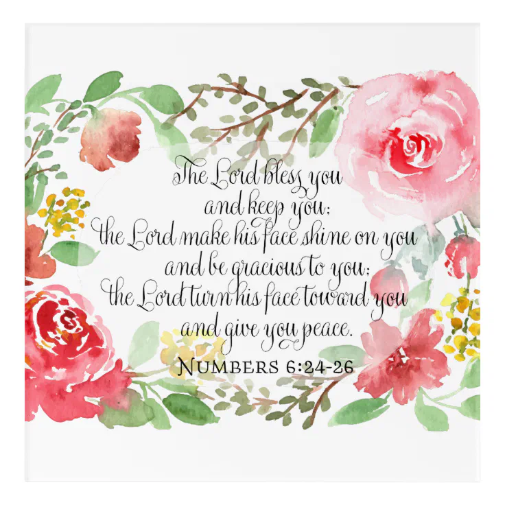 The blessing | Scripture Art | Numbers 6:24-26 | Zazzle