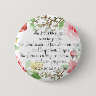 The blessing | Scripture Art | Numbers 6:24-26 Button