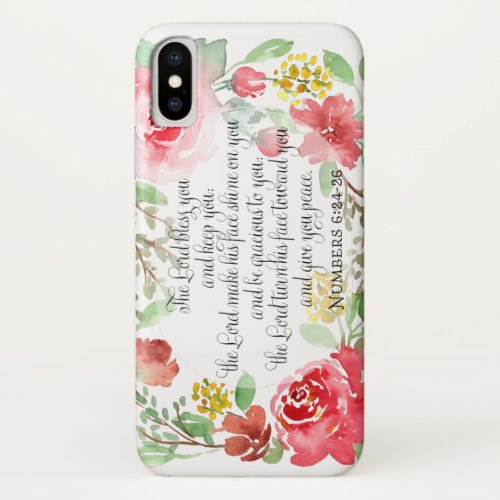 The blessing  Scripture Art  Numbers 624_26 iPhone XS Case