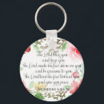 The blessing | Scripture Art | Numbers 6:24-26 Keychain<br><div class="desc">The blessing Watercolor botanical scripture artwork.</div>