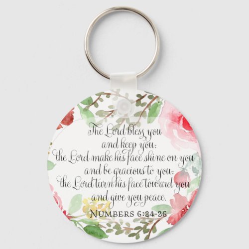 The blessing  Scripture Art  Numbers 624_26 Keychain
