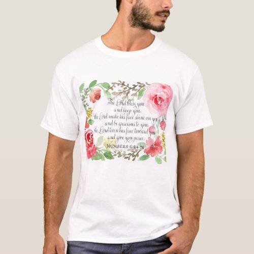 The blessing  Scripture Art  Numbers 624_26 T_Shirt