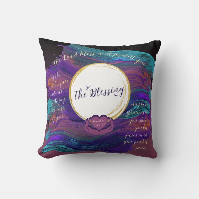 The Blessing Throw Pillow (Front)