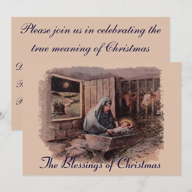 The Blessings of Christmas Party Invitation (Front/Back)