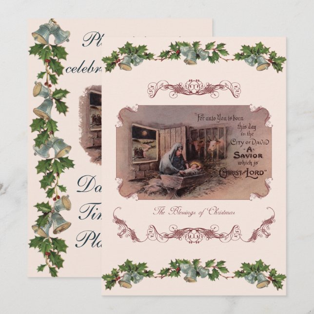 The Blessings of Christmas Party Invitation (Front/Back)