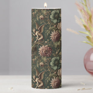 The Blighted Watcher – Gothic Sanctum in Tapestry Pillar Candle